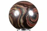 Polished Tiger Iron Stromatolite Sphere - Billion Years #348920-1